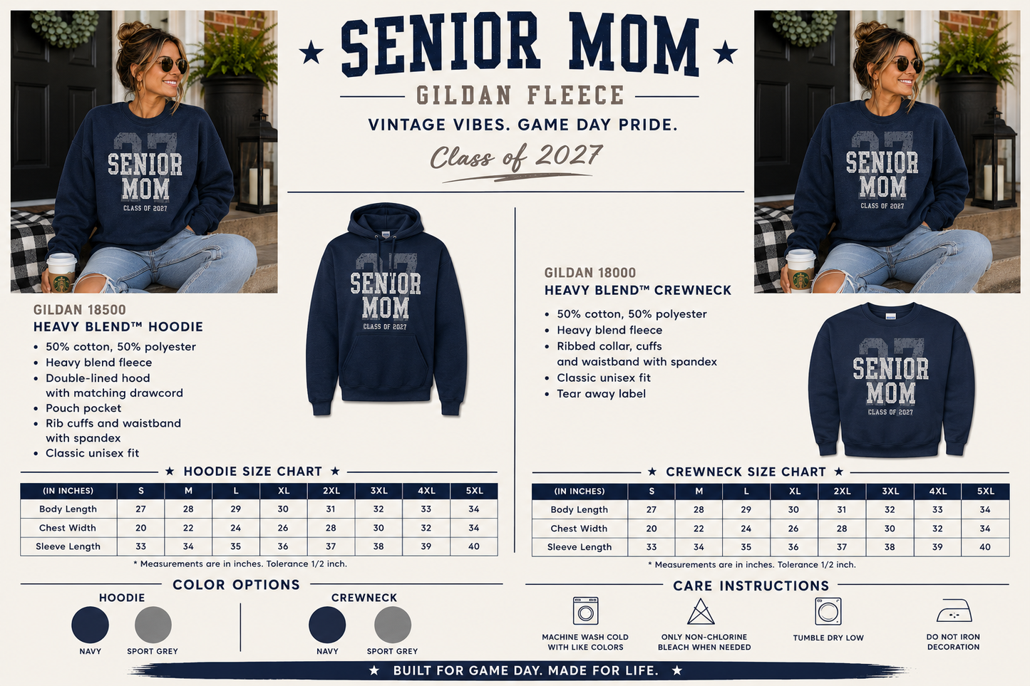 Senior Mom Hoodie/ Crewneck Sweatshirt
