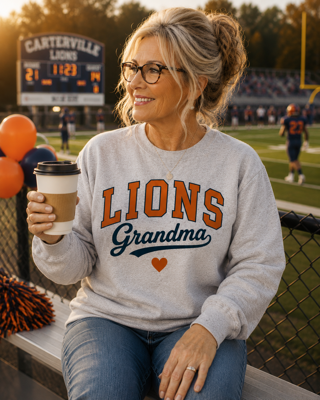 Lion Grandma Hoodie/ Crewneck Sweatshirt