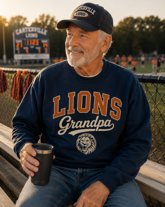 Lion Grandpa Hoodie/ Crewneck Sweatshirt