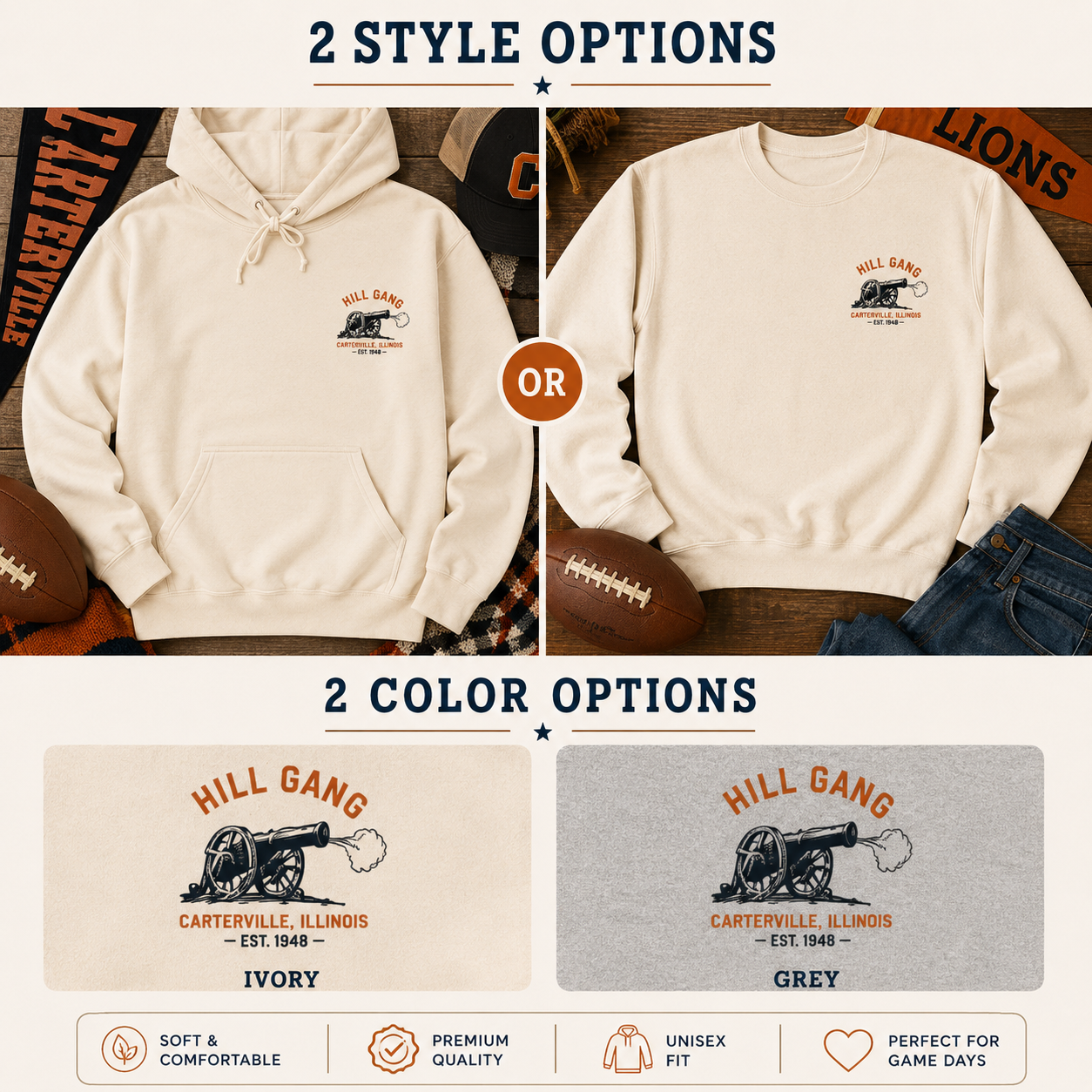 Friday Night Lights Hill Gang Hoodie/ Crewneck Sweatshirt