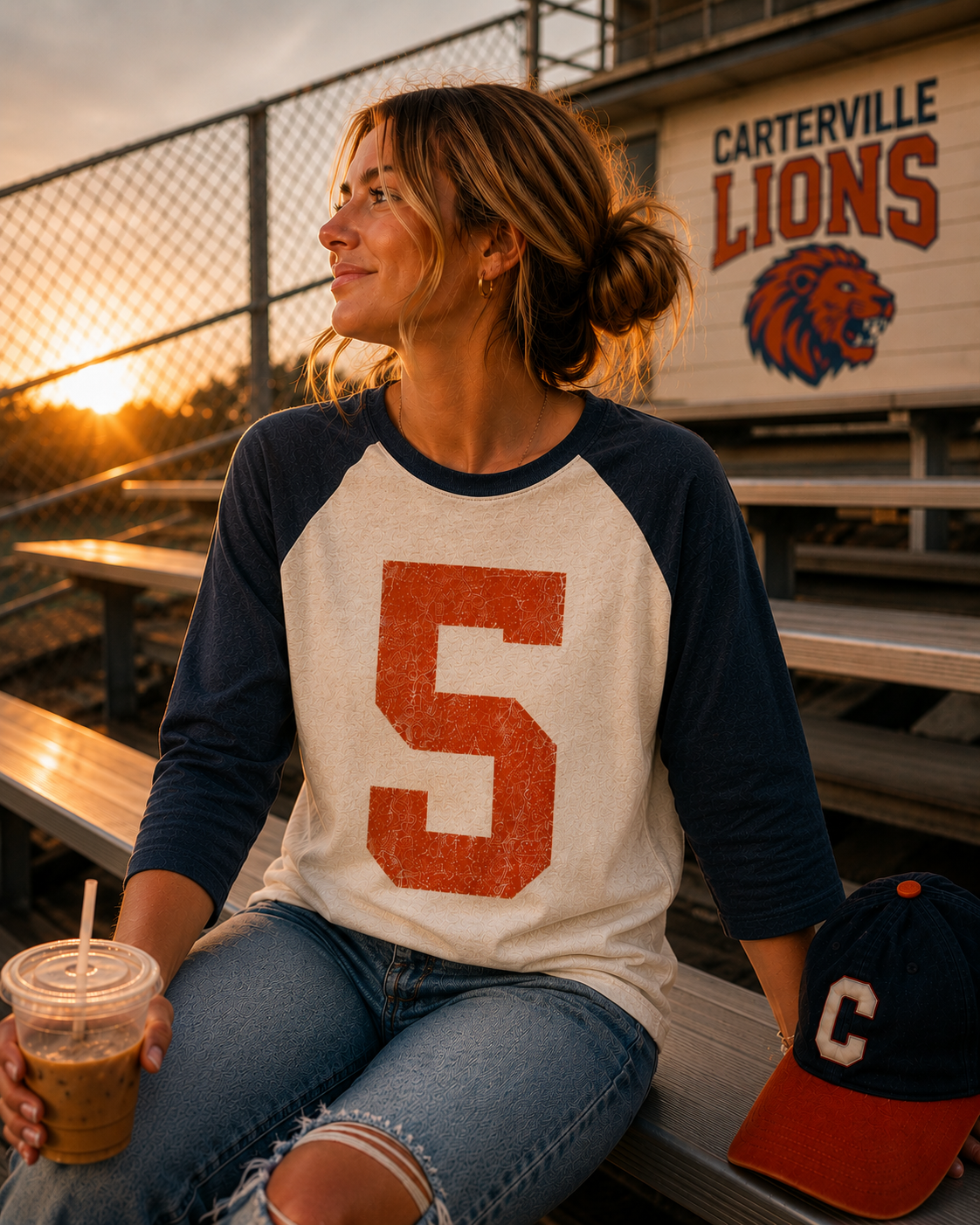 Varsity Numbers 3/4 Sleeve Raglan Tee (Personalized)