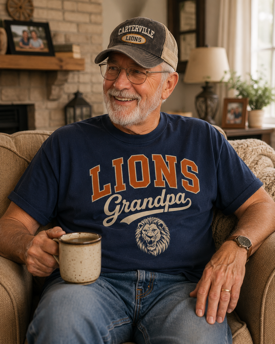 Family Lions Grandpa Tee
