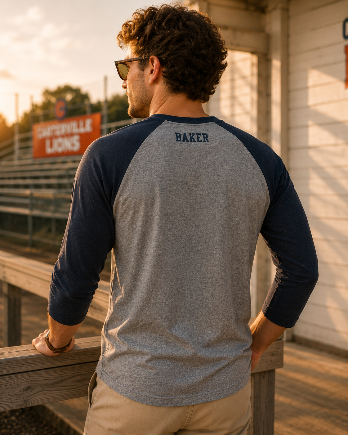 Personalized Varsity Numbers 3/4 Sleeve Raglan Tee