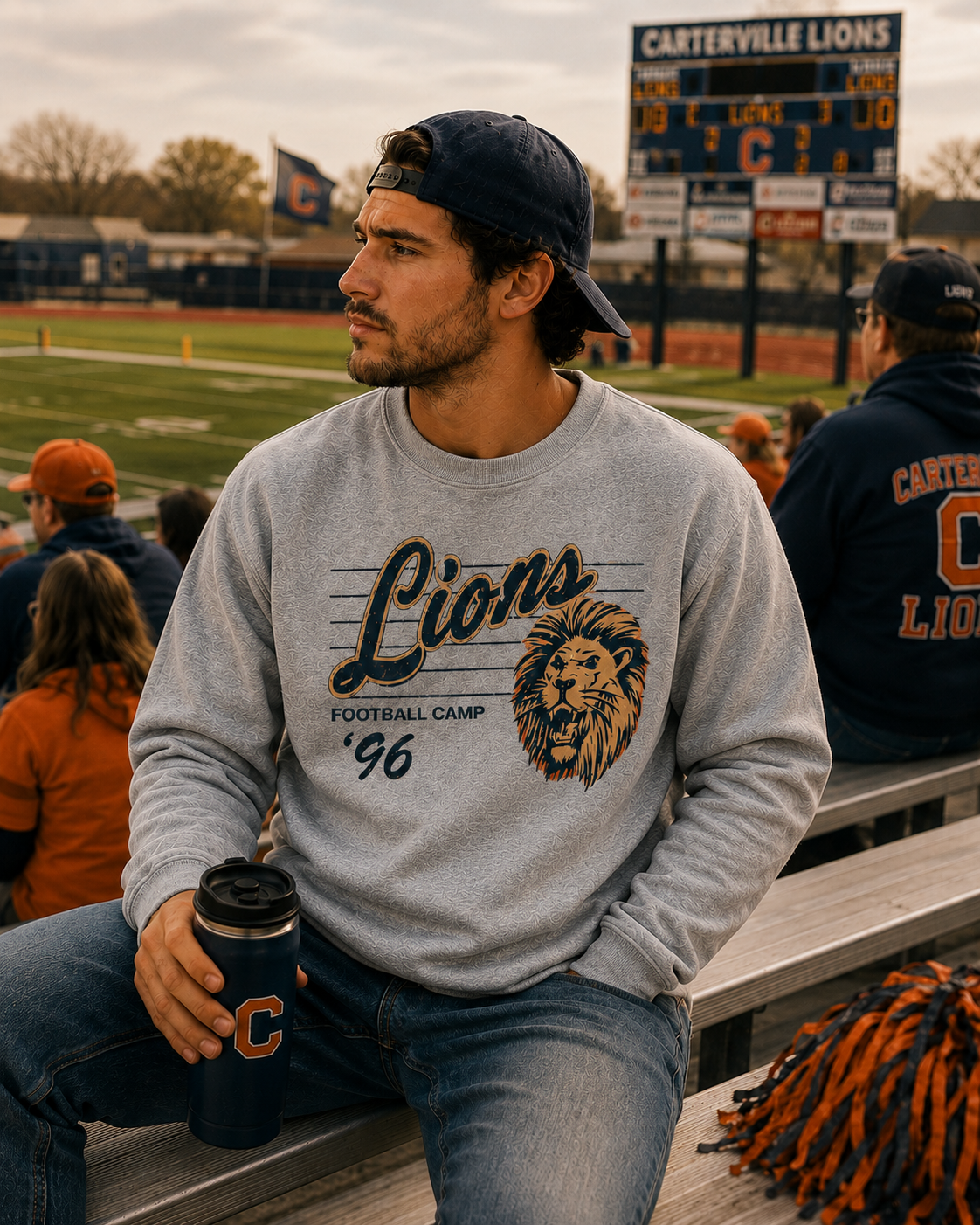 '96 Football Camp Throwback Hoodie/ Crewneck Sweatshirt