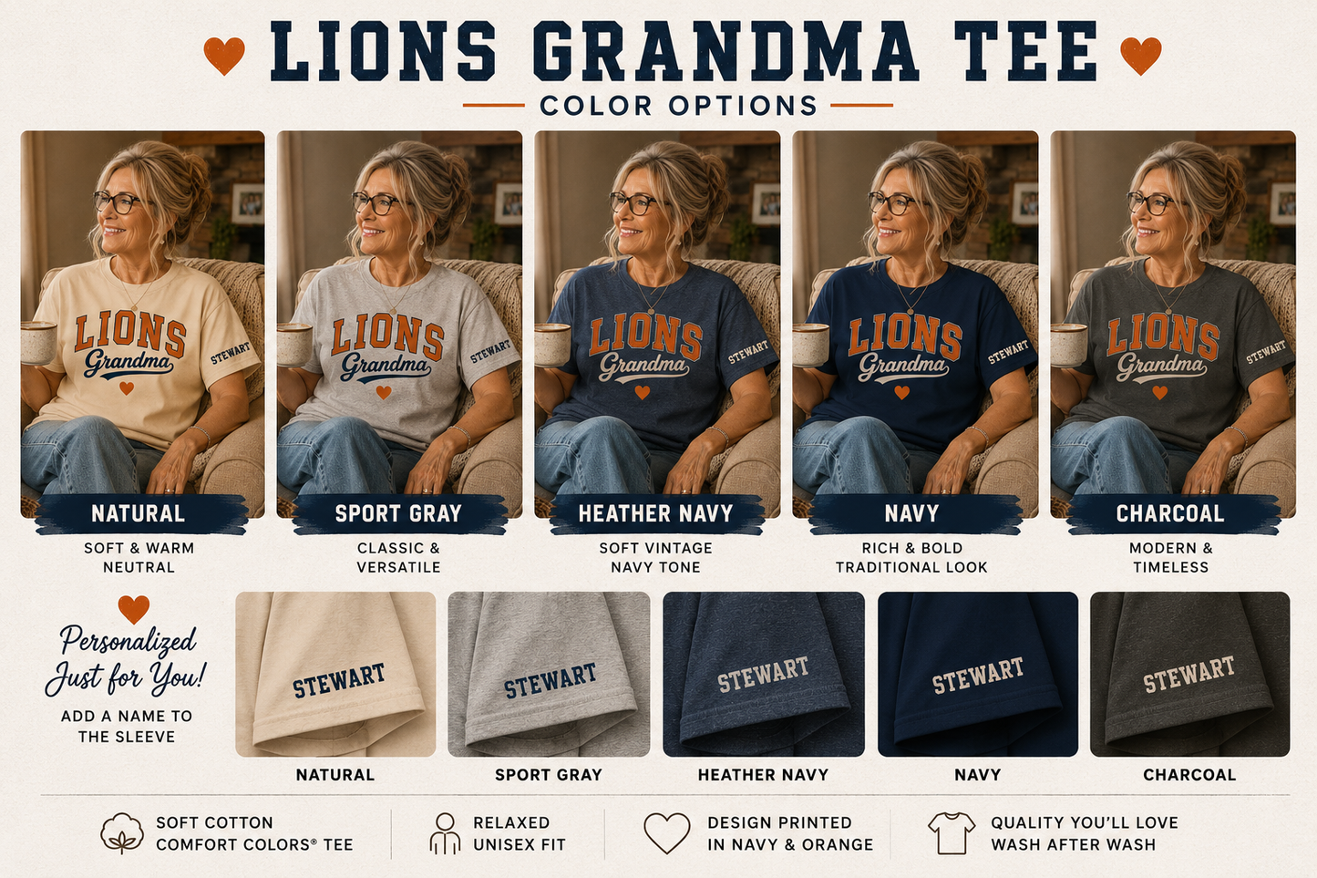 Family Lions Grandma Tee