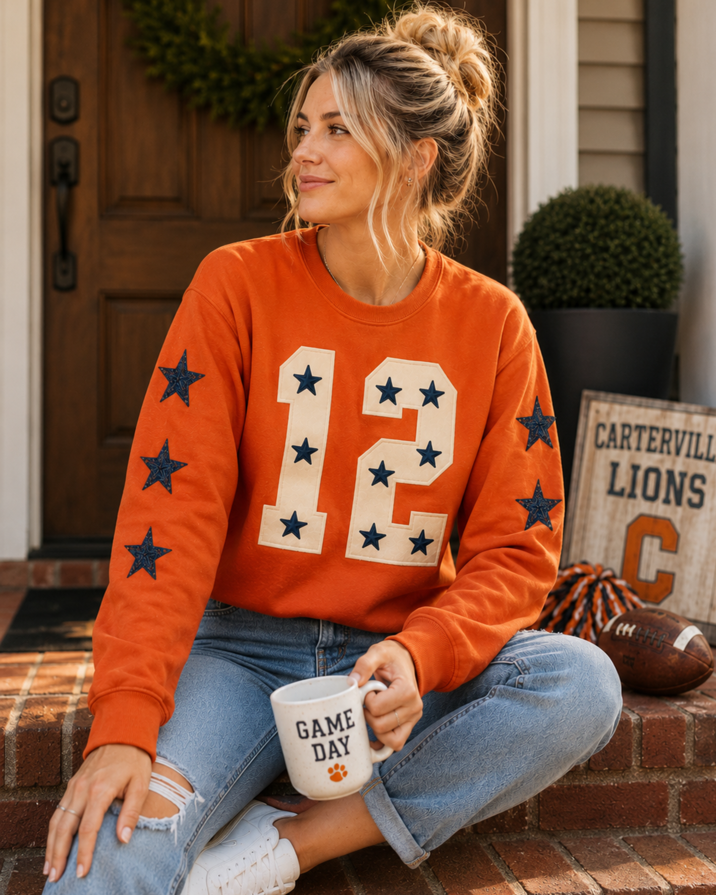 Varsity Star Numbers Sweatshirt (Personalized)
