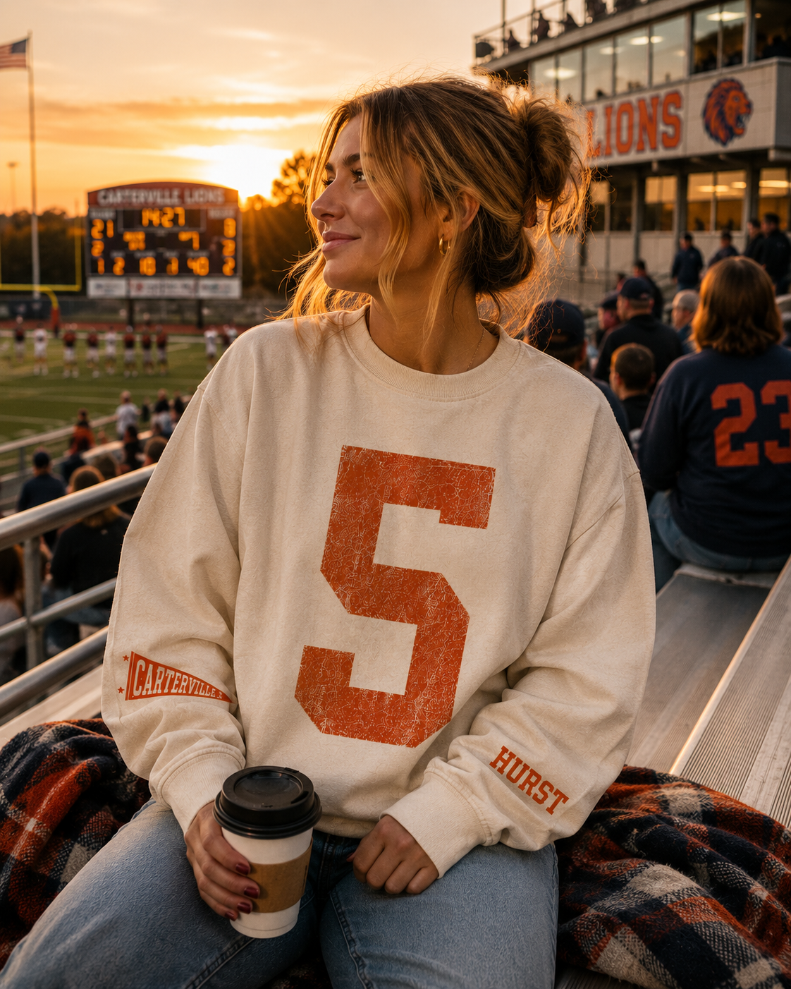 Varsity Numbers Hoodie or Crewneck Sweatshirt (Personalized)