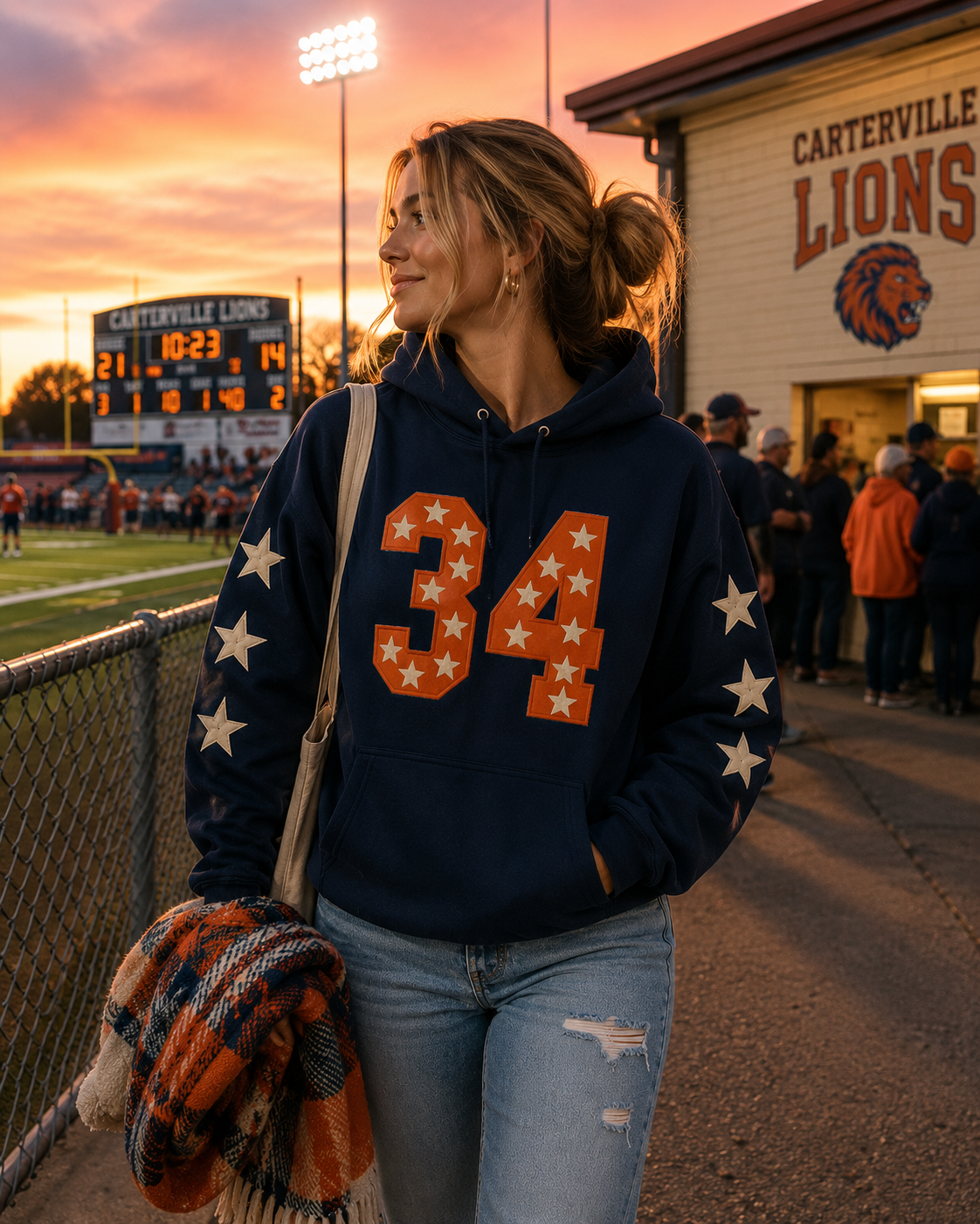 Varsity Star Numbers Sweatshirt (Personalized)