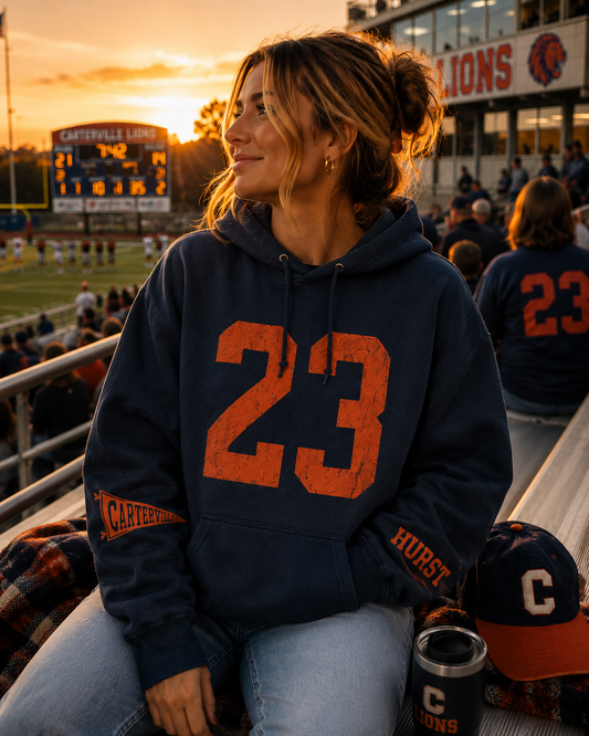 Varsity Numbers Hoodie or Crewneck Sweatshirt (Personalized)